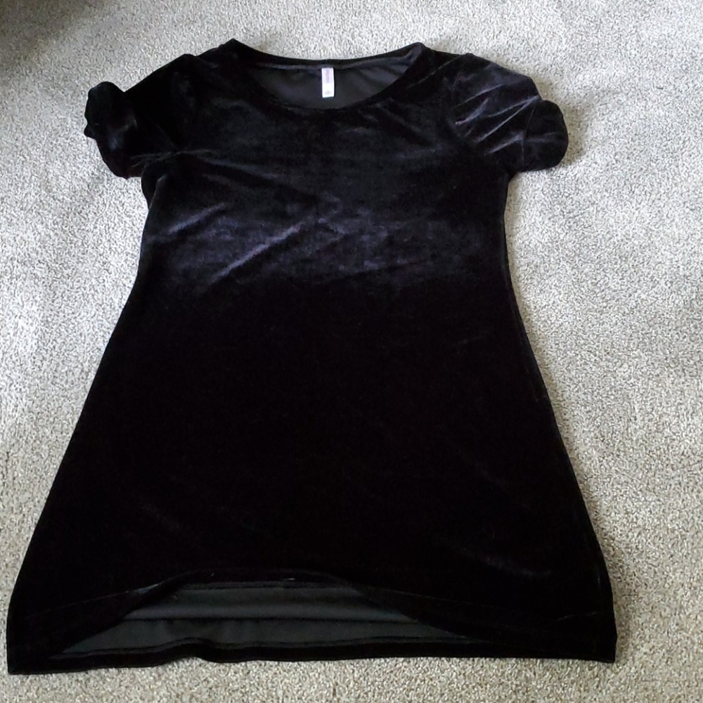 Black velvet dress